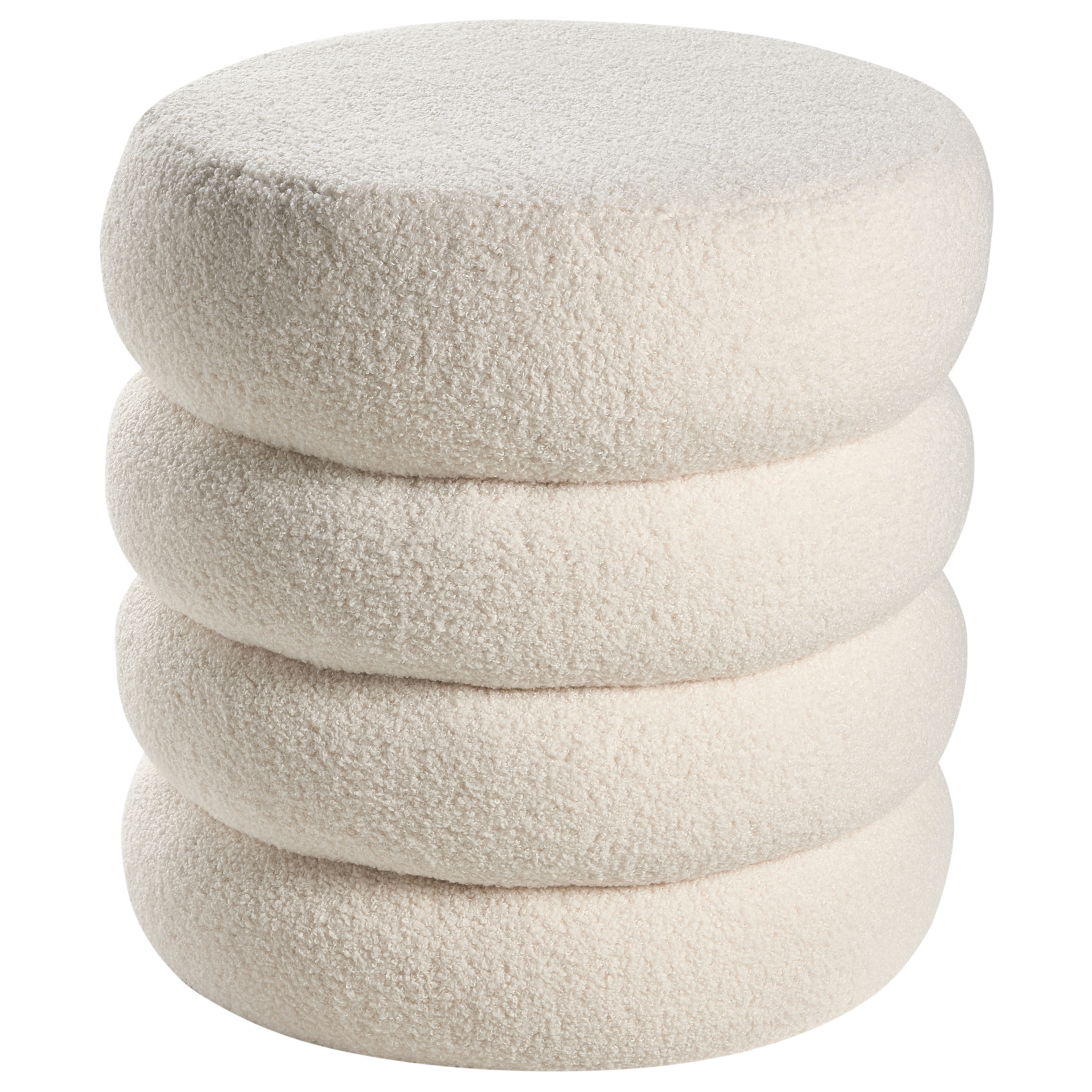 Puf SUMPTER Boucle Cremehvid