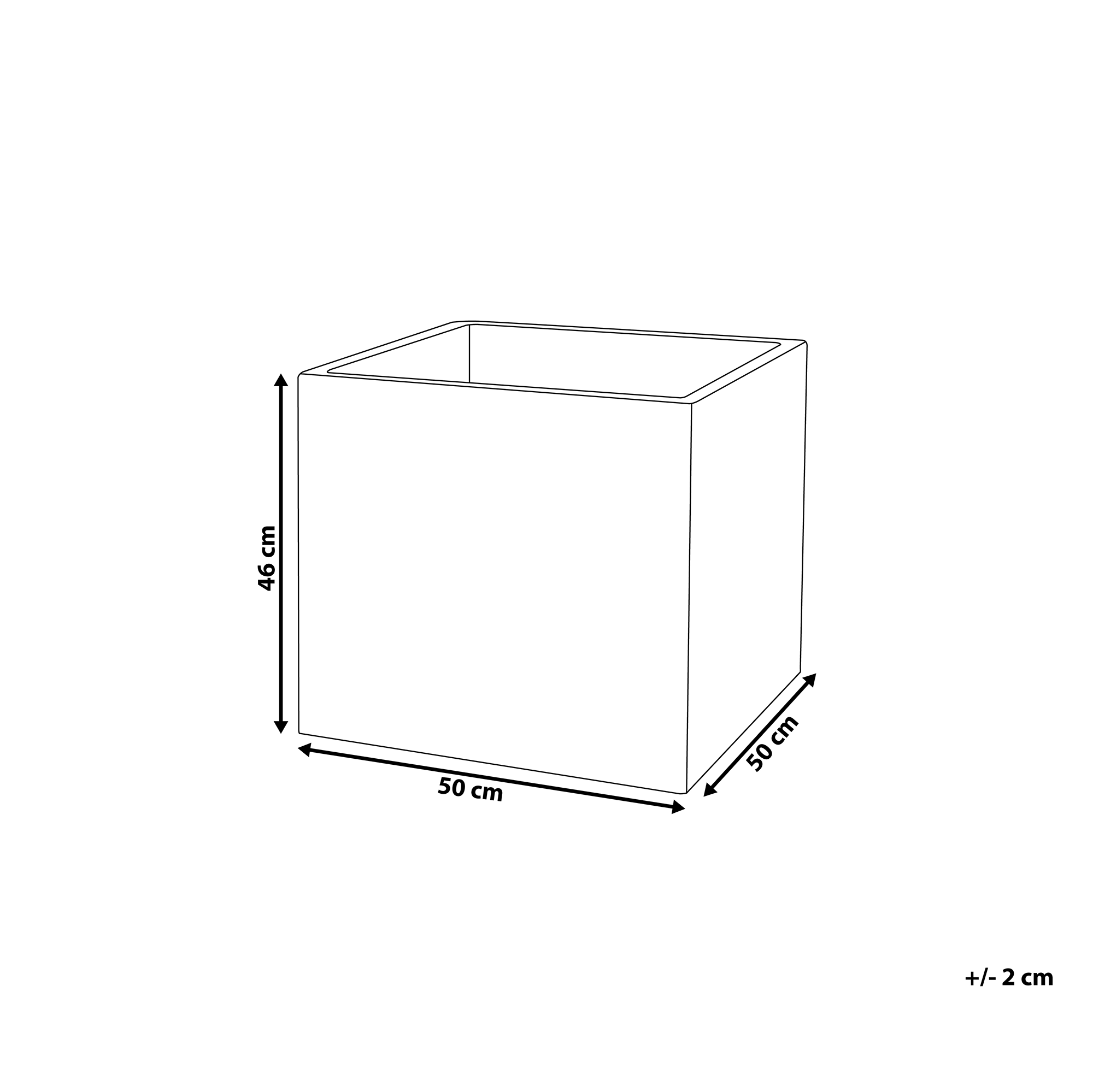 Urtepotte PAROS 50 cm Sort