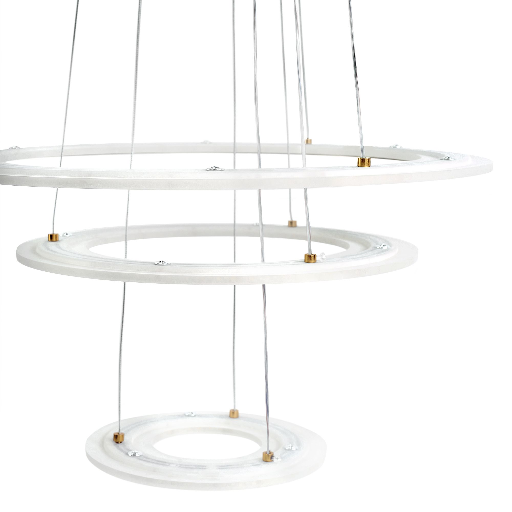TOOLIGHT hængende loftlampe LED G041-3CP Børstet guld 46,5x46,5x90cm