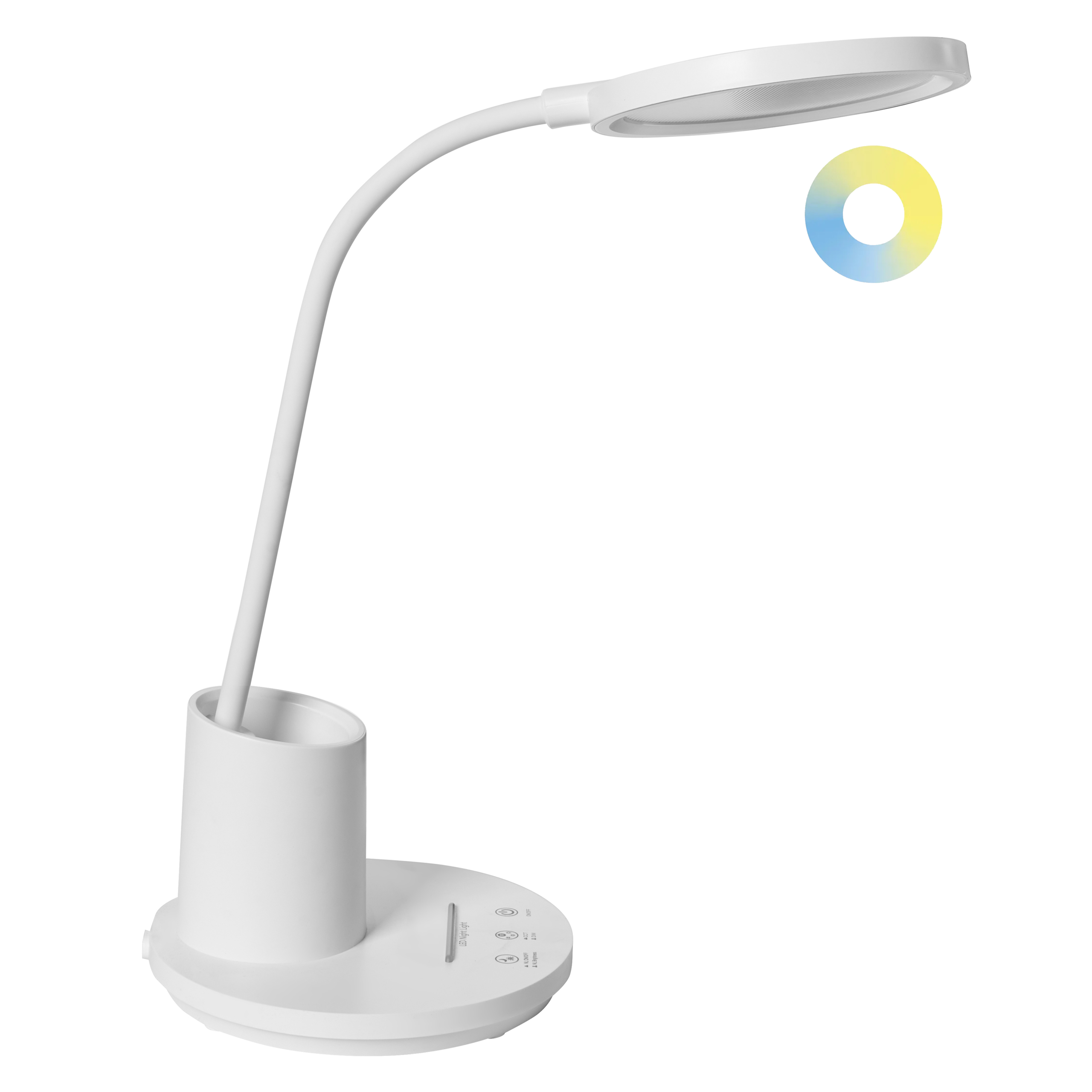 LED skrivebordslampe VELA Med dæmpning Hvid