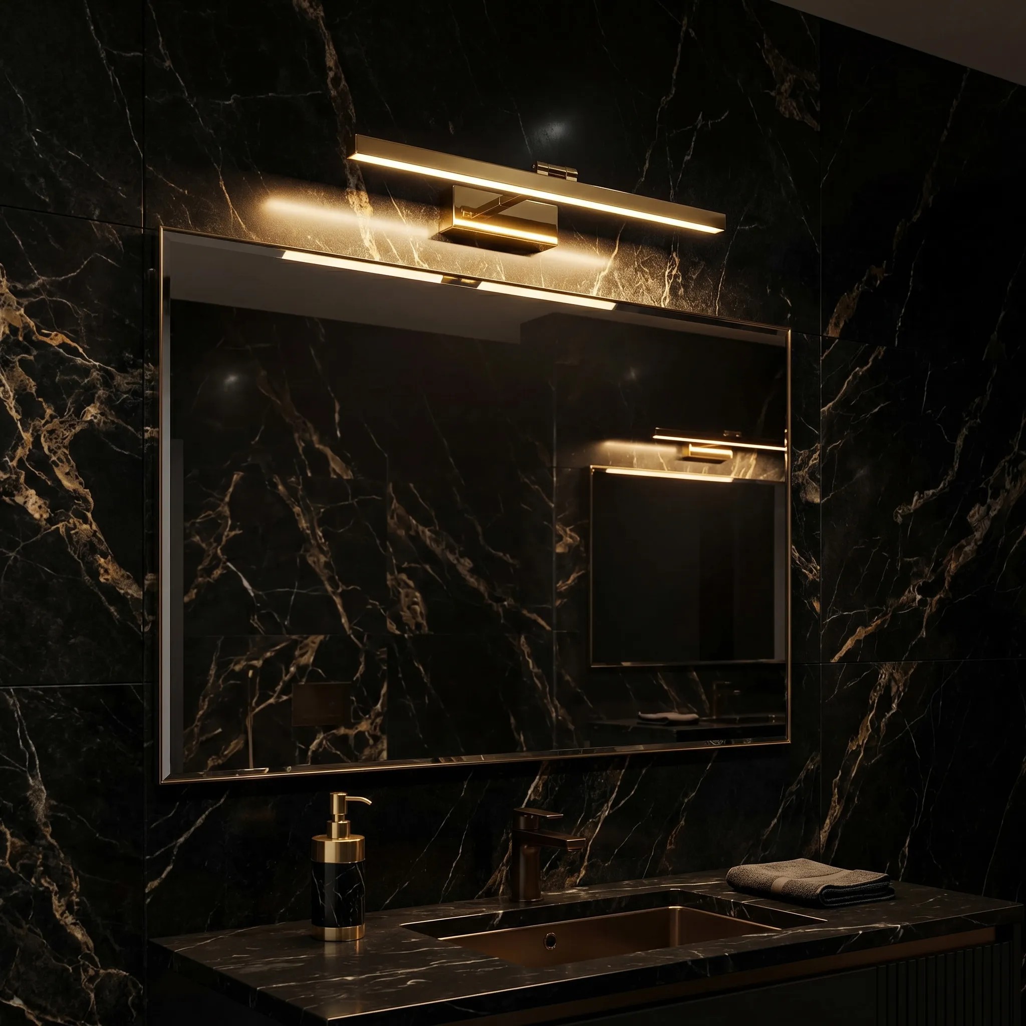 TOOLIGHT væglampe APP1864-1W 60cm LED Guld 18x18x60cm