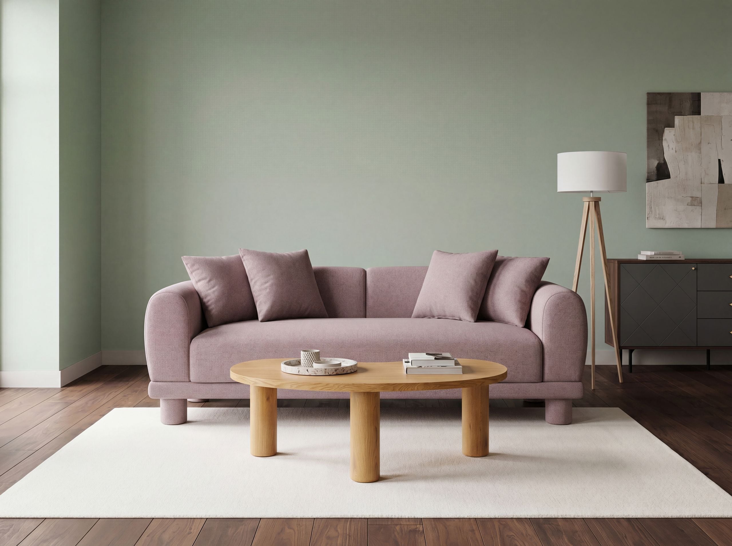 Sofa 3 personers PORI Brungrå