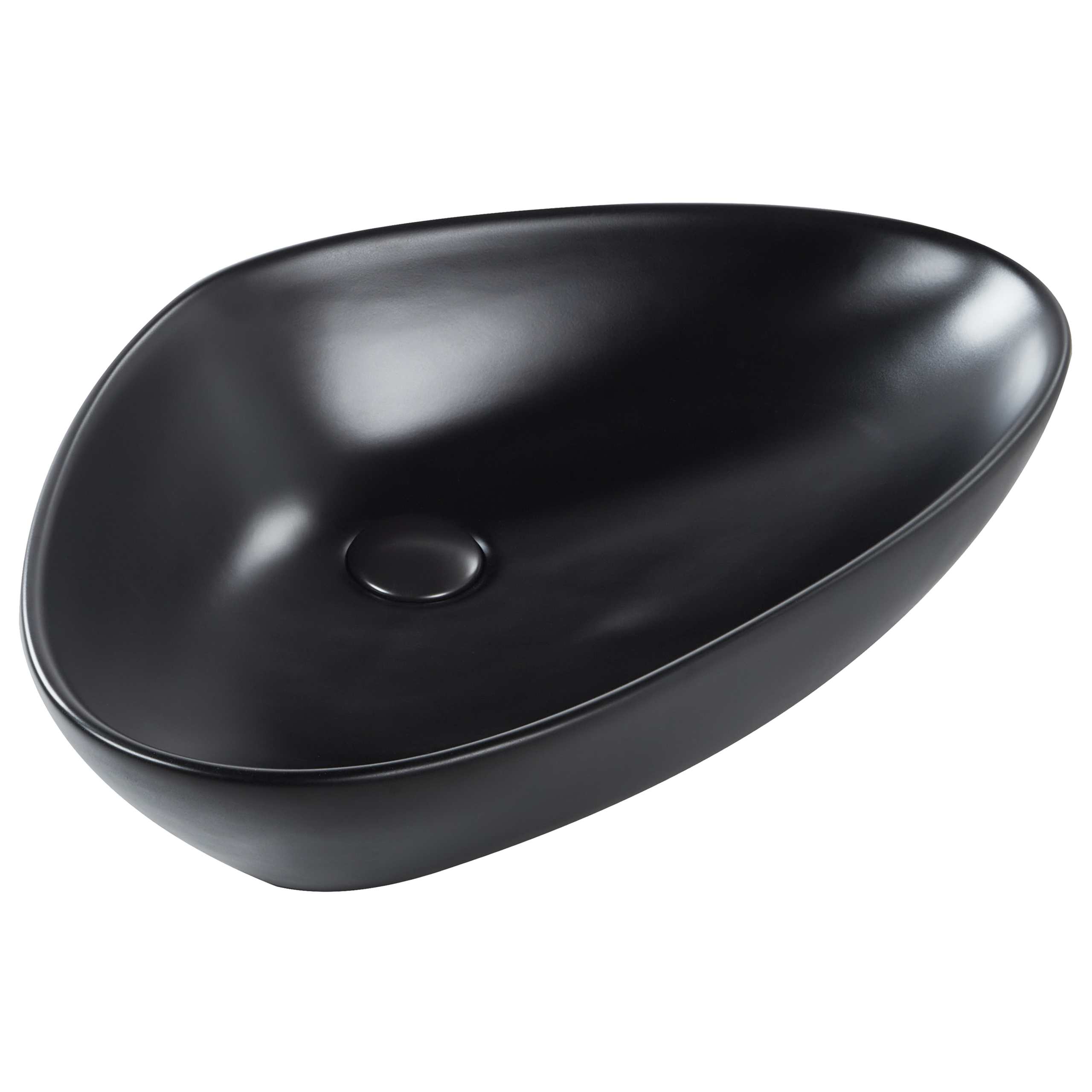 Vask til bordplade TIRIG 60 x 39 cm Keramik Sort