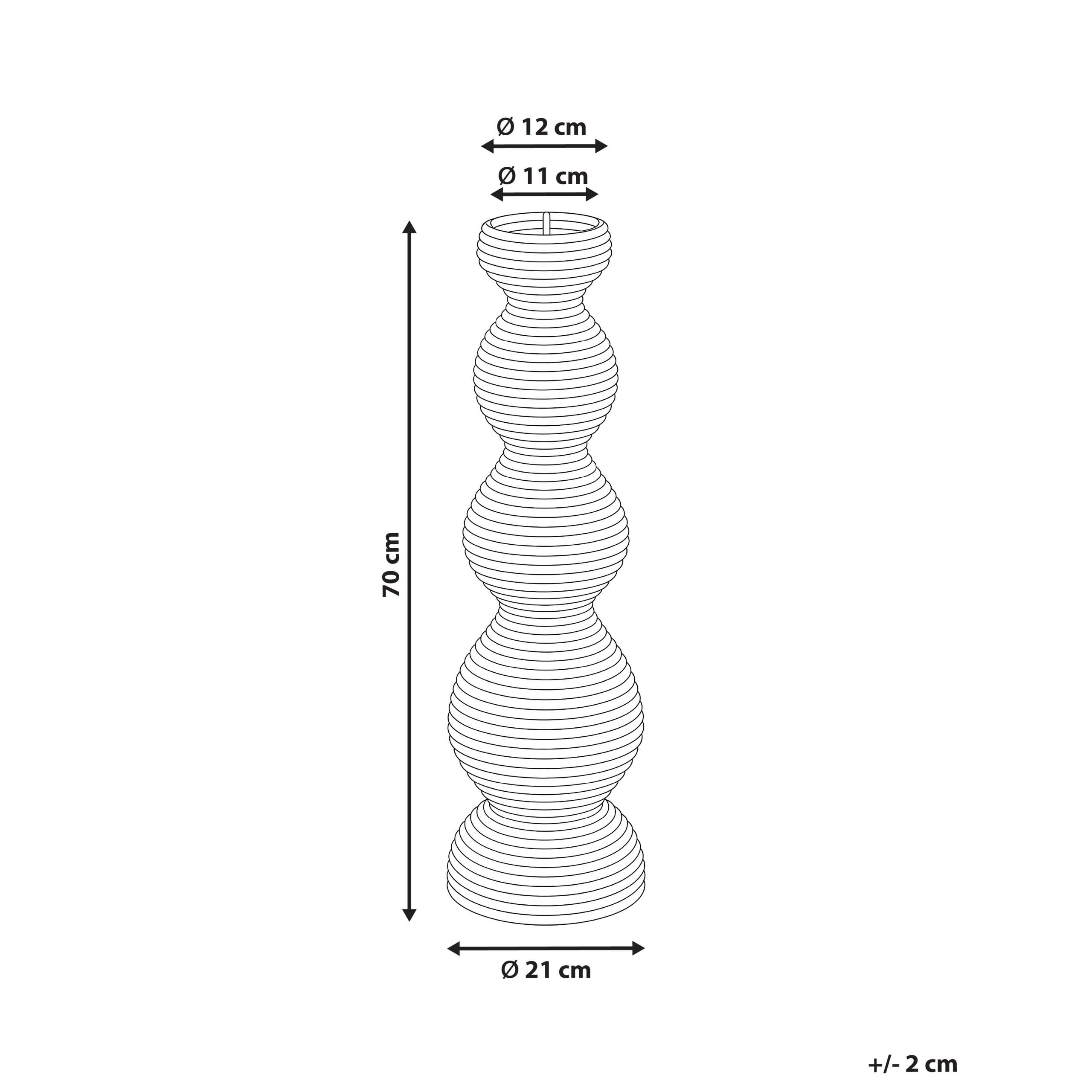 Dekovase GERACE 70 cm Rattan Naturlig