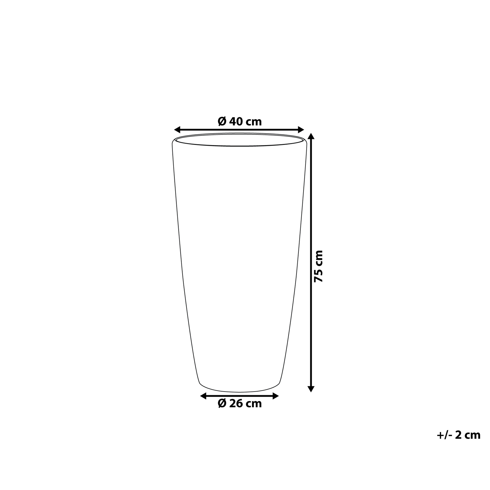 Urtepotte TSERIA 40 cm Hvid