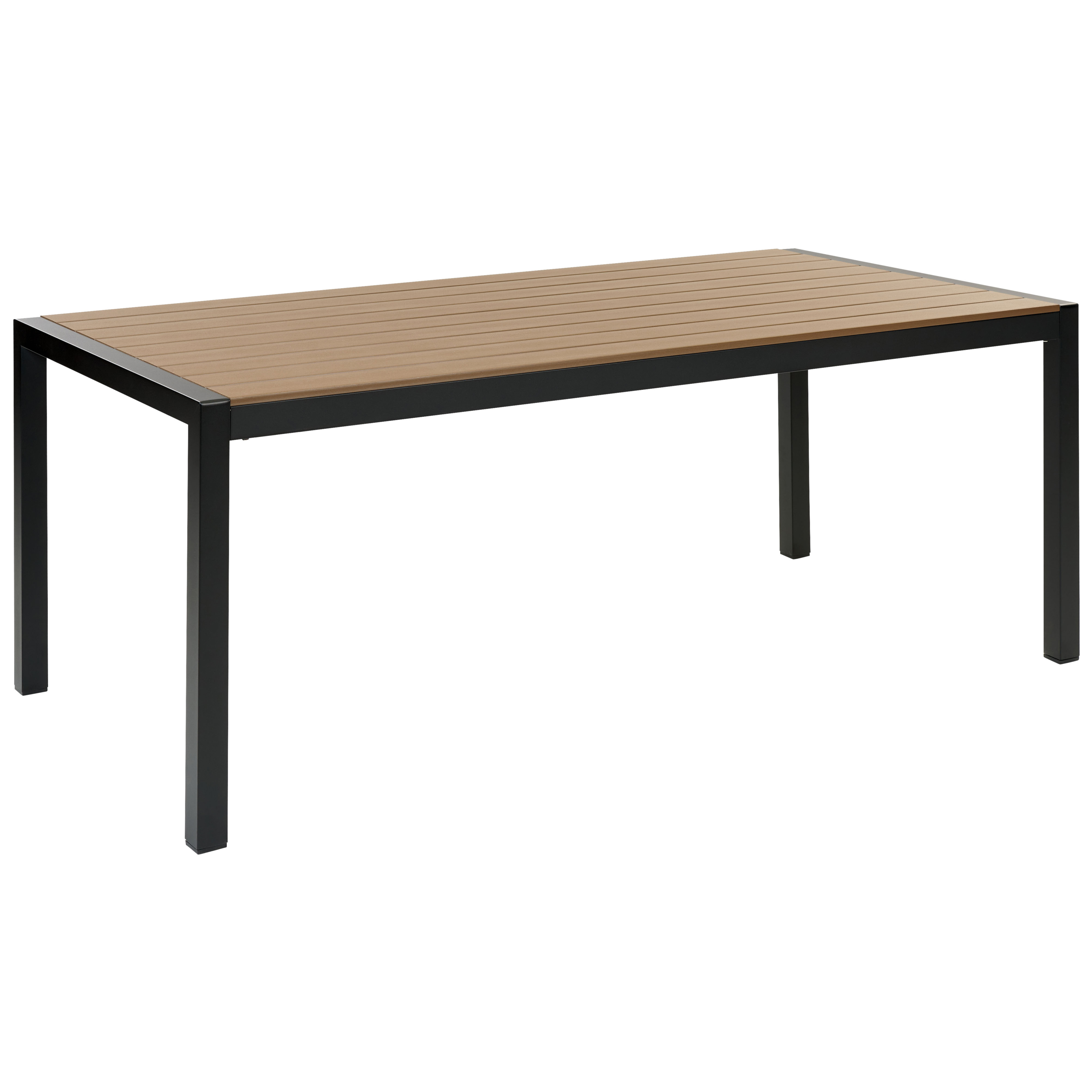 Havebord VERNIO 180 cm 90 cm Metal Brun/sort