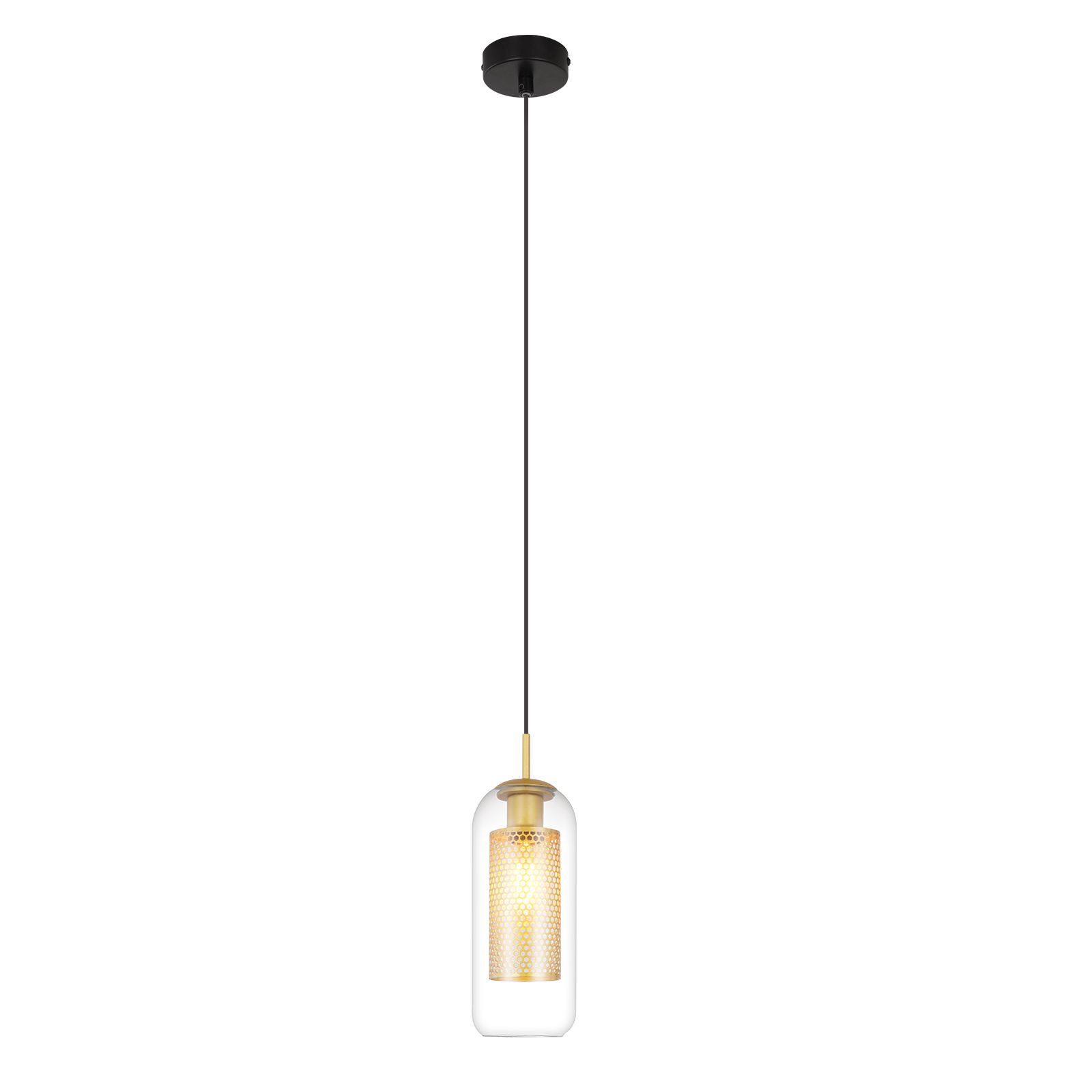 NETTLIFE Vintage - pendellampe, 1 flamme, sort, højdejusterbar, E27