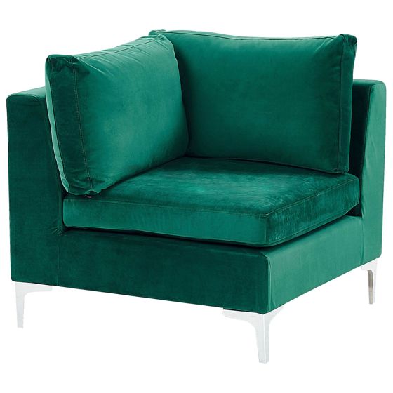 Hjørnemodul EVJA Velour Grøn