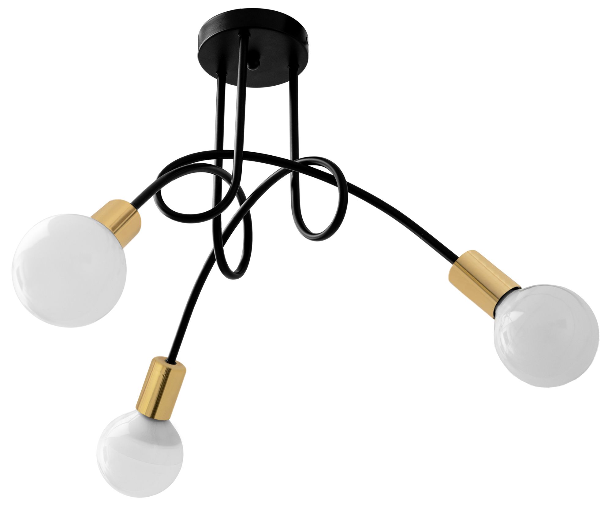 TOOLIGHT loftlampe APP517-3C PARADISE Sort/Guld 60x60x40cm