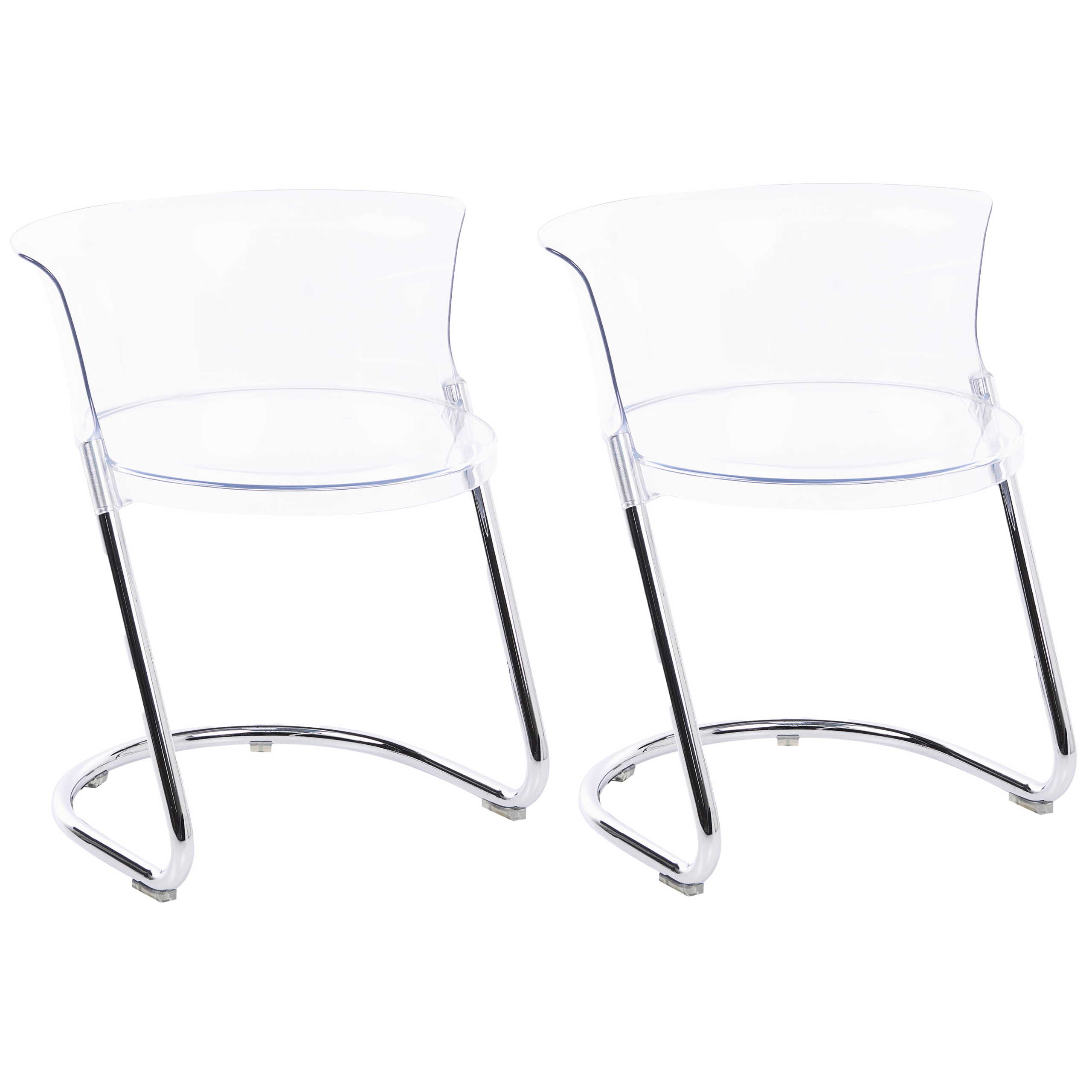 Sæt med 2 spisebordsstole OSHKOSH Transparent