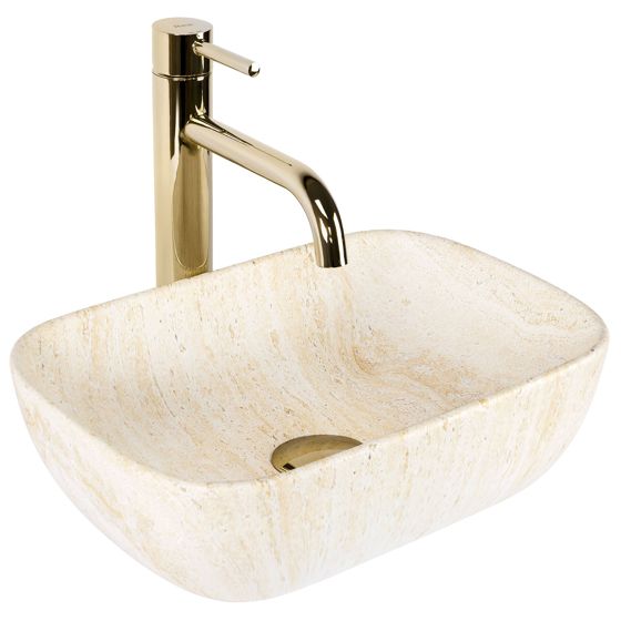 REA bordmonteret håndvask BELINDA MINI Beige, 36x25x11,5cm