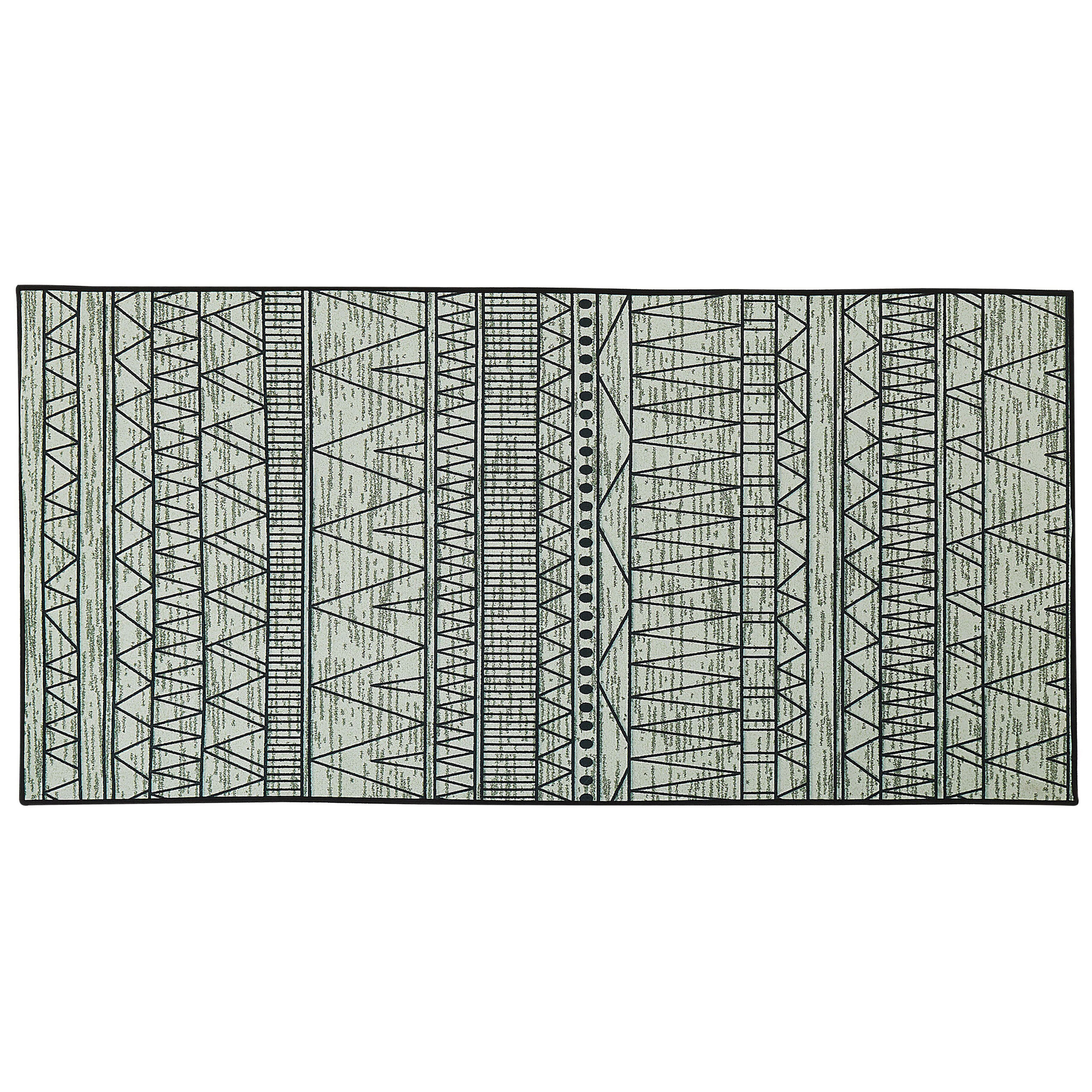 Gulvtæppe KEBAN Sort 80 x 150 cm