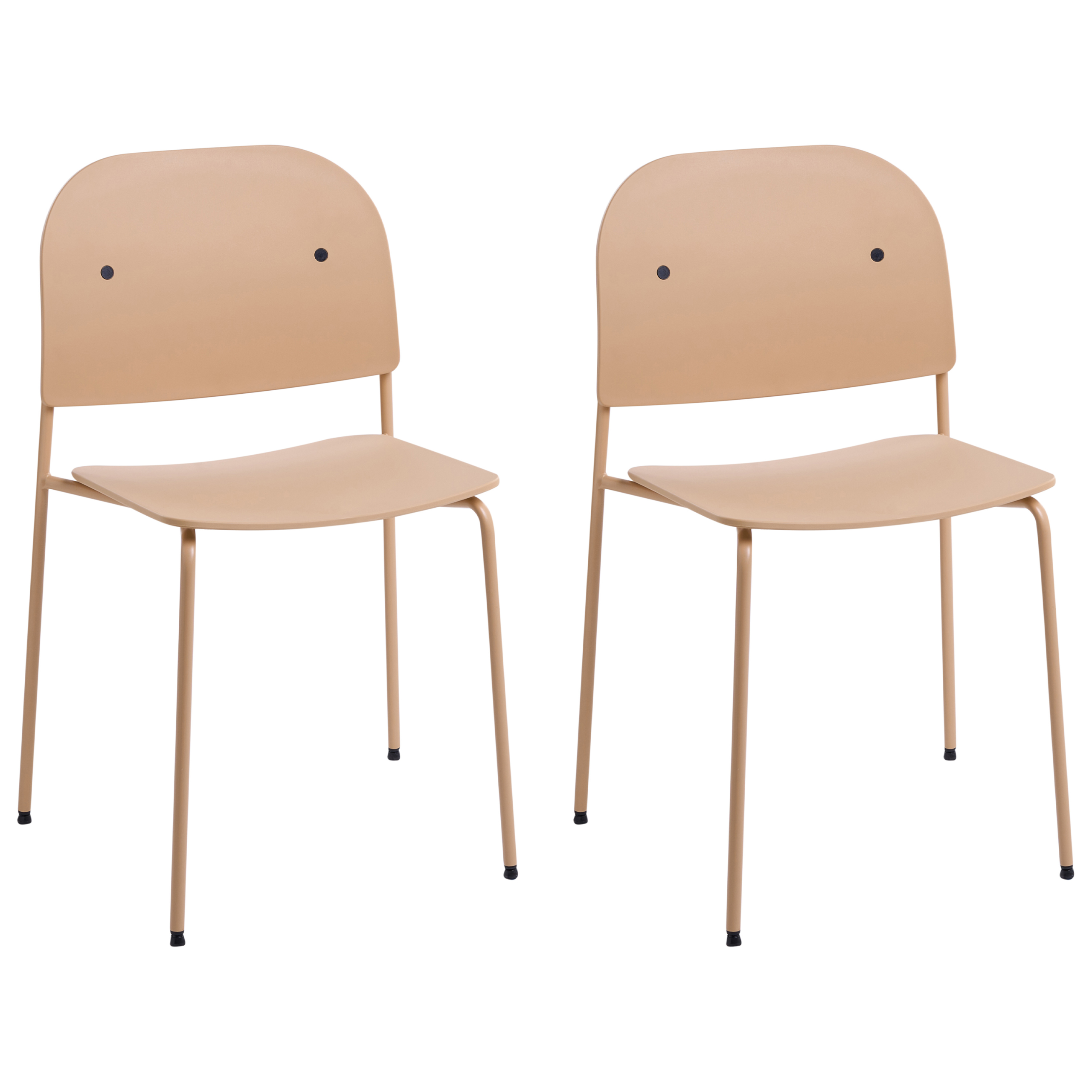 Sæt med 2 spisebordsstole WINDUST Metal Beige