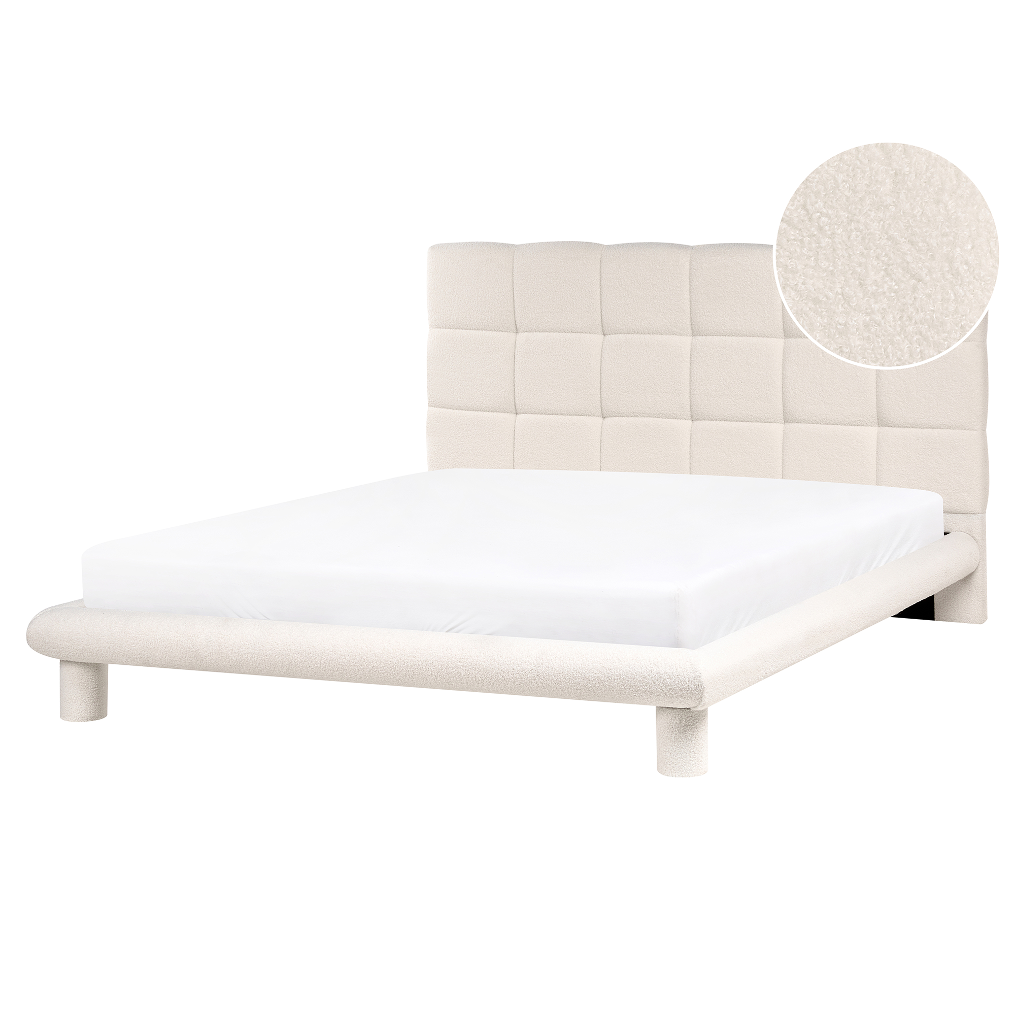 Seng Boucle CRESSAT 160 x 200 cm Cremehvid