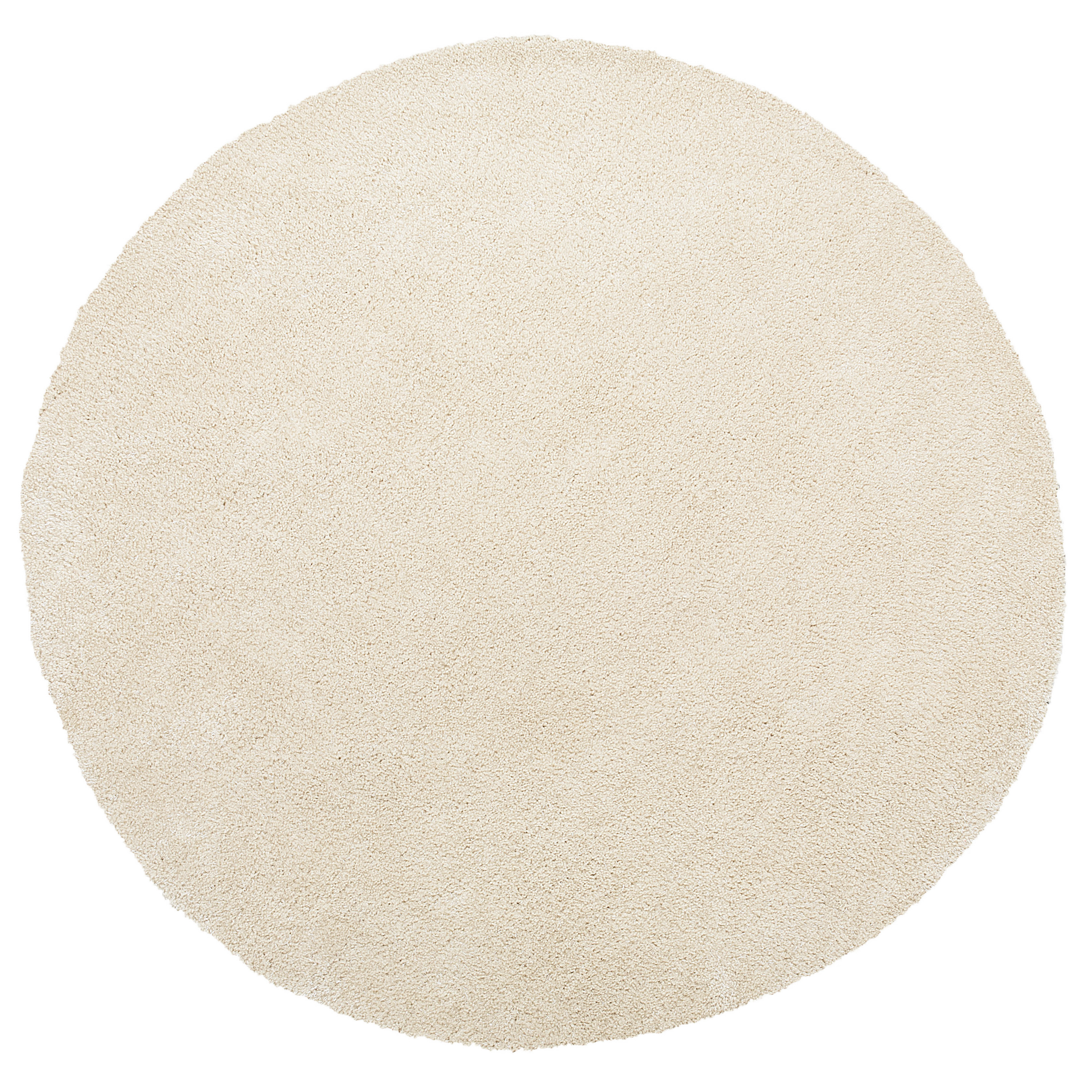 Shaggy gulvtæppe DEMRE Beige ø 140 cm