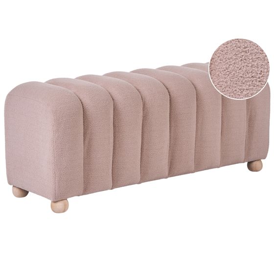 Polstret bænk IDYLLWILD Boucle Beige