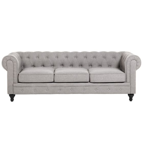 Sofa 3 personers CHESTERFIELD Lysegrå