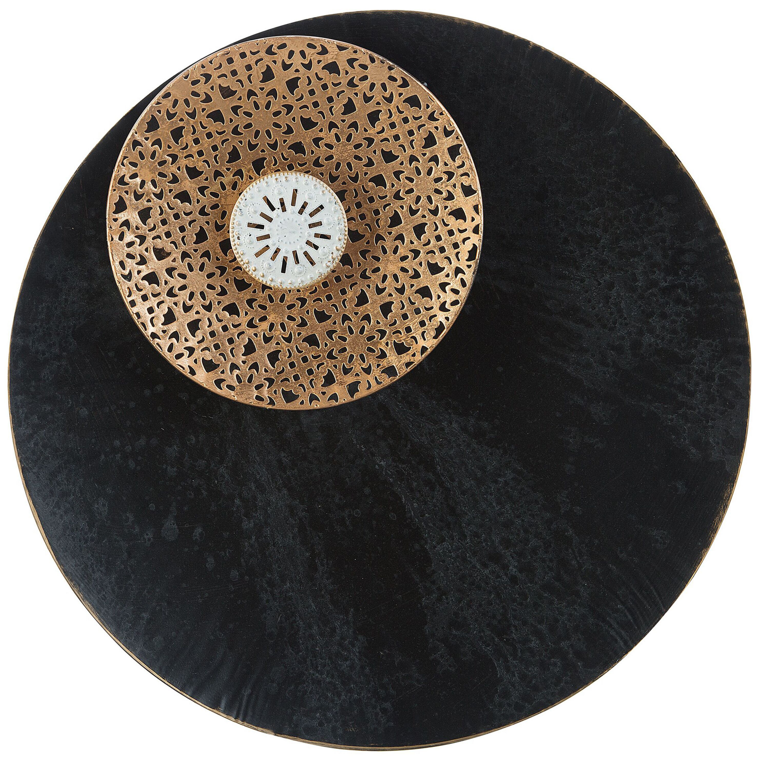 Vægdekoration RUBIDIUM 49 cm Metal Sort