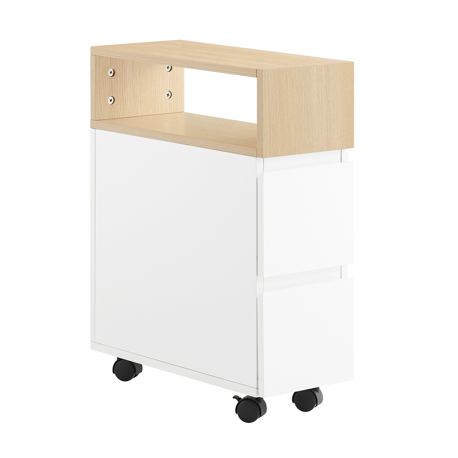 SoBuy bord med hjul, bord på hjul, Lavt kabinet FBT155-WN