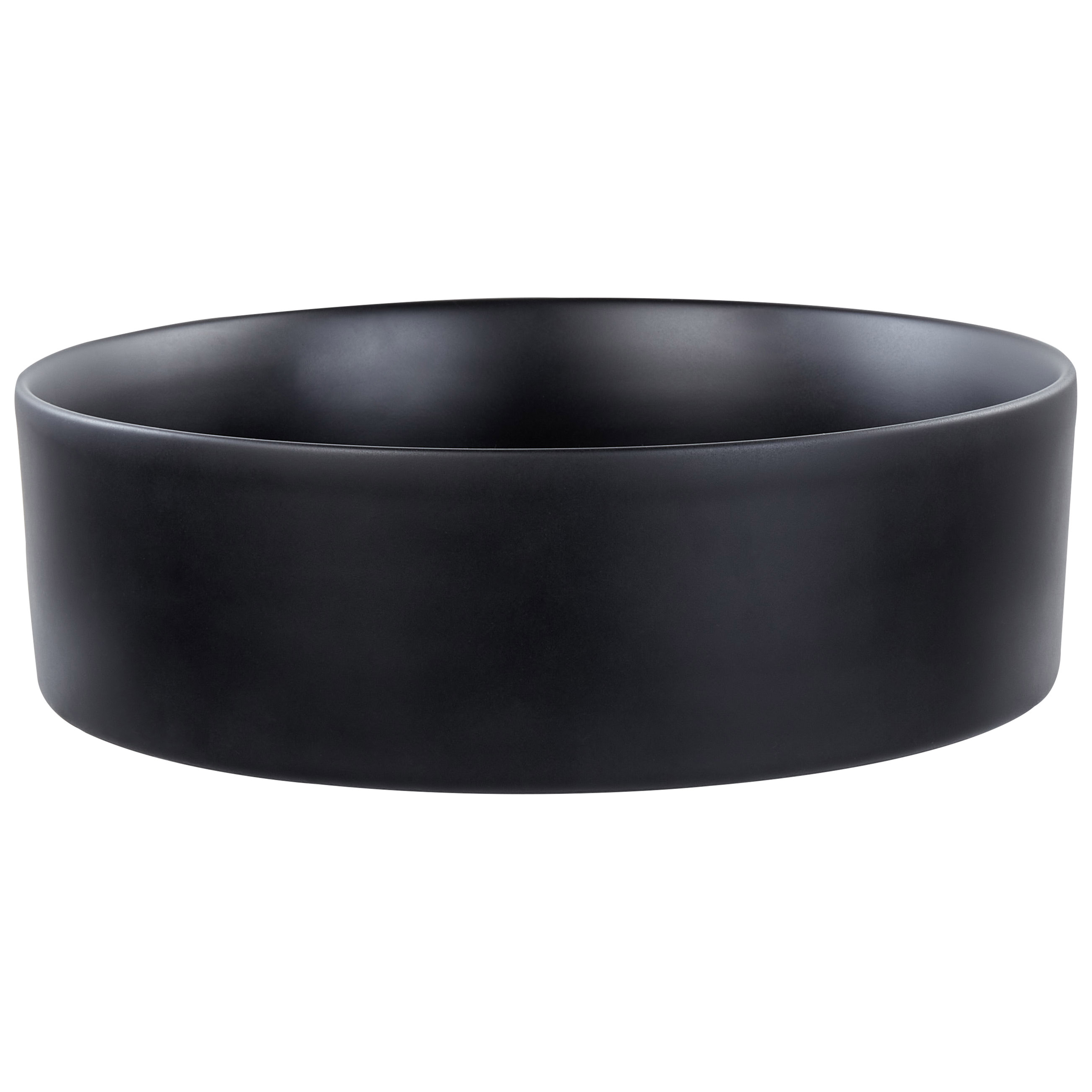 Vask til bordplade TEBAR ⌀ 40 cm Keramik Sort