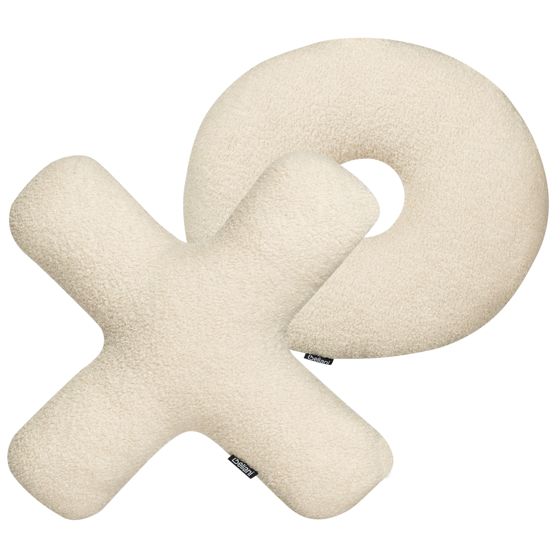 Sæt af 2 pyntepuder HESPERIS Boucle Beige Ensfarvet