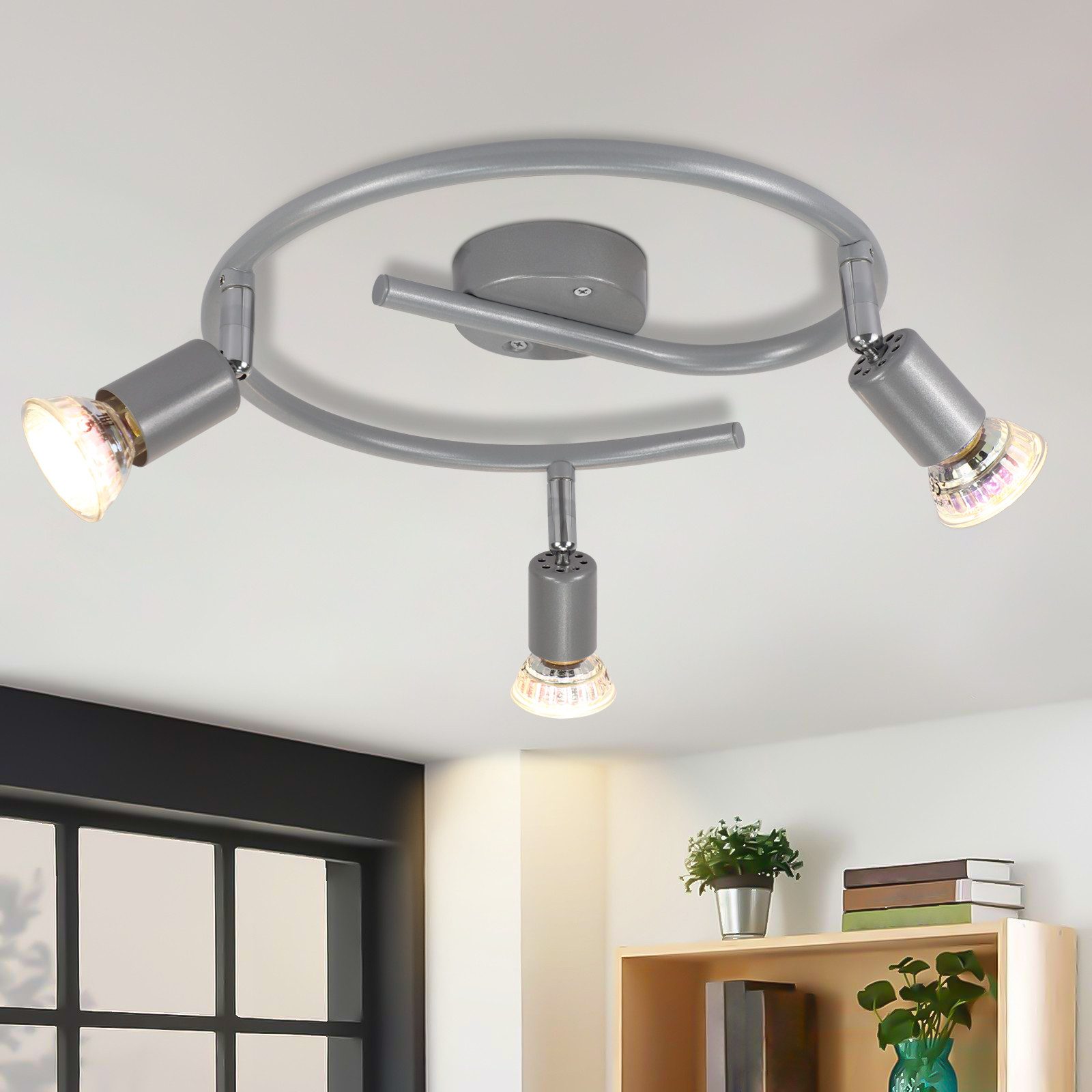 NETTLIFE justerbar LED loftspotlight GU10 loftspotlights 3 lamper industriel stue