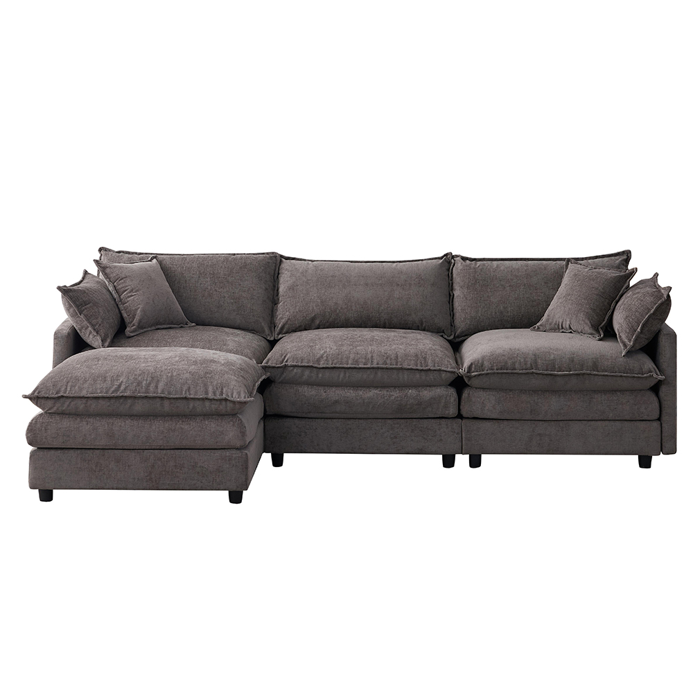 Hjørnesofa – komfortabel L-sofa til mindre hjem, grå