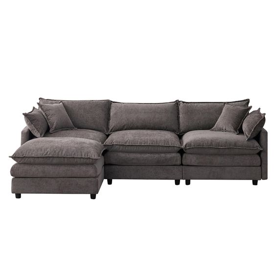 Hjørnesofa – komfortabel L-sofa til mindre hjem, grå
