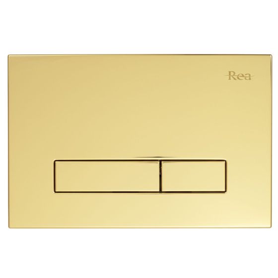 REA betjeningsplade til indbygningscisterne K011A-Q Guld, 3,5x24,5x16cm