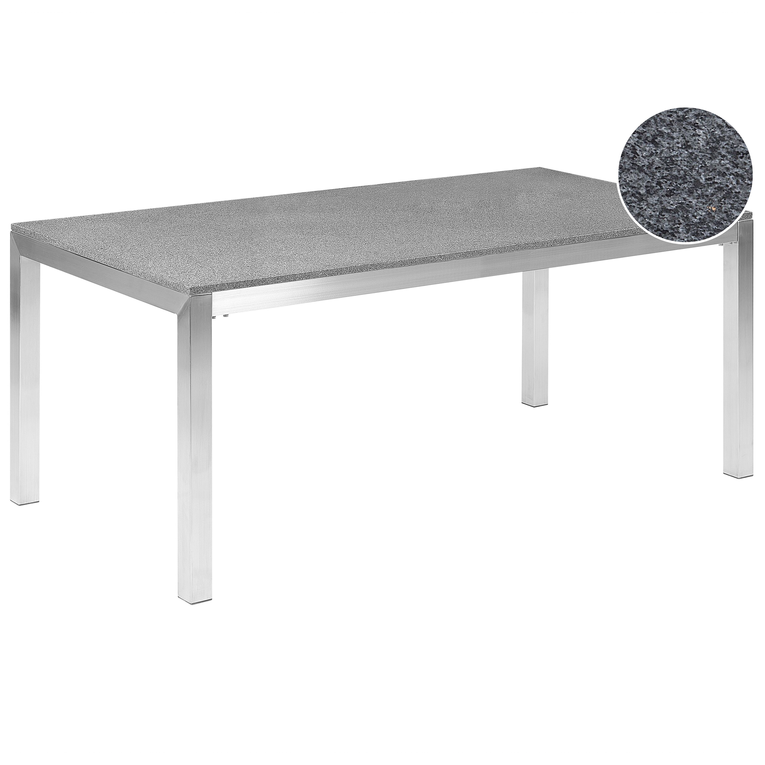 Havebord GROSSETO 180 cm 90 cm Granit Poleret Grå