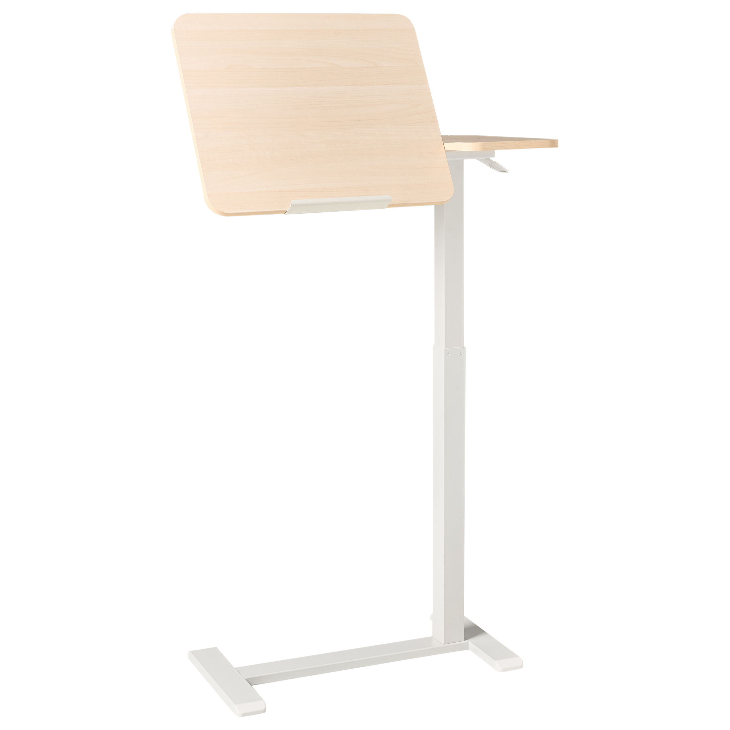 Manuelt justerbart hæve sænkebord til bærbar computer SCHOLA 70 cm 40 cm Lysebrun/hvid
