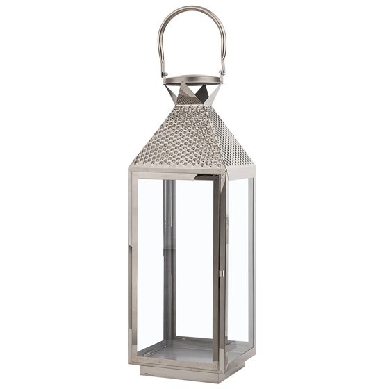 Lanterne BALI 55 cm Rustfrit stål Sølv