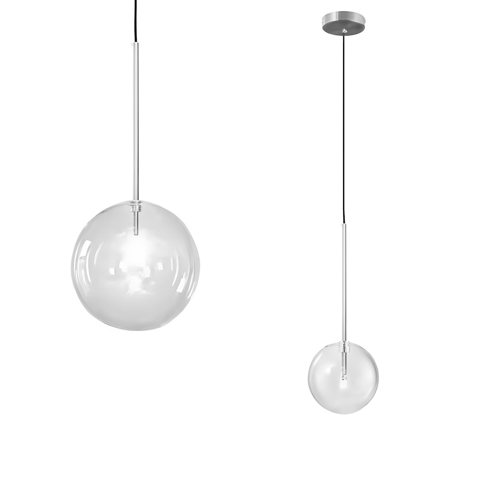 TOOLIGHT hængende loftlampe APP1681-1CP 15CM Krom 16,5x15x16,5cm
