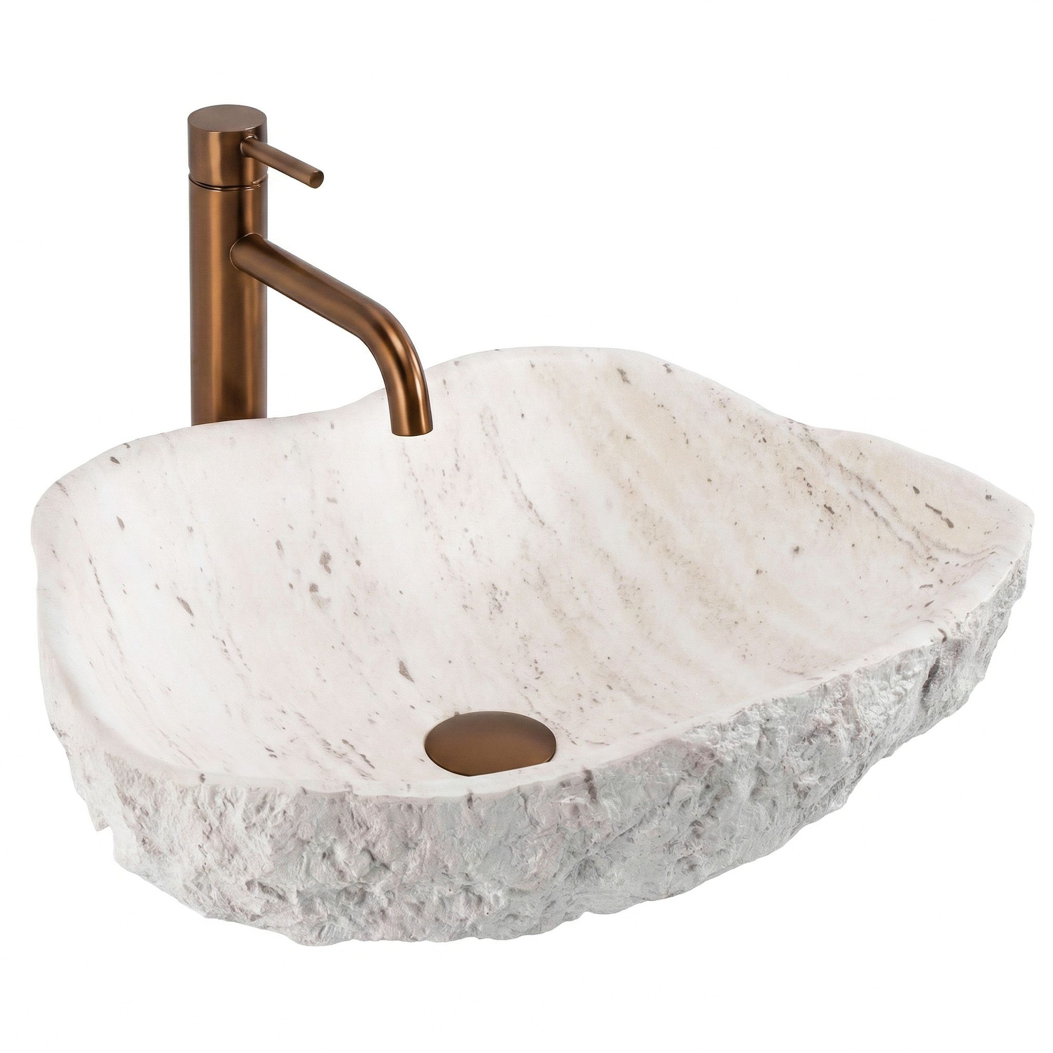 REA bordmonteret håndvask Isla Shiro Beige, 49x37x13,5cm
