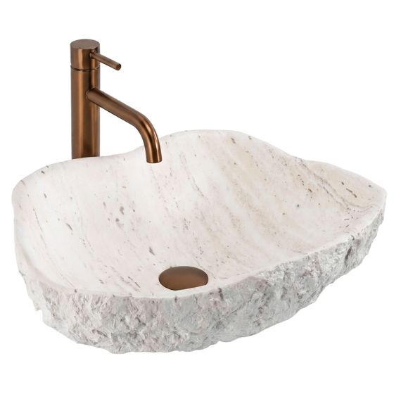 REA bordmonteret håndvask Isla Shiro Beige, 49x37x13,5cm