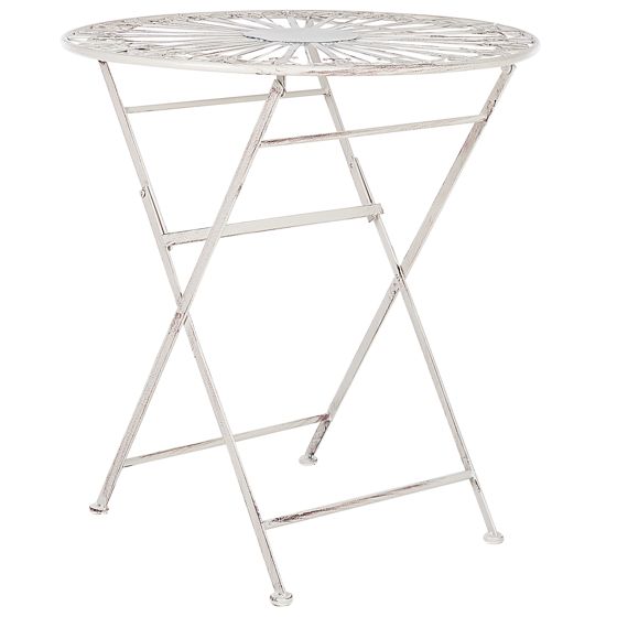 Bistro bord SCAFA 70 cm 70 cm Metal Hvid