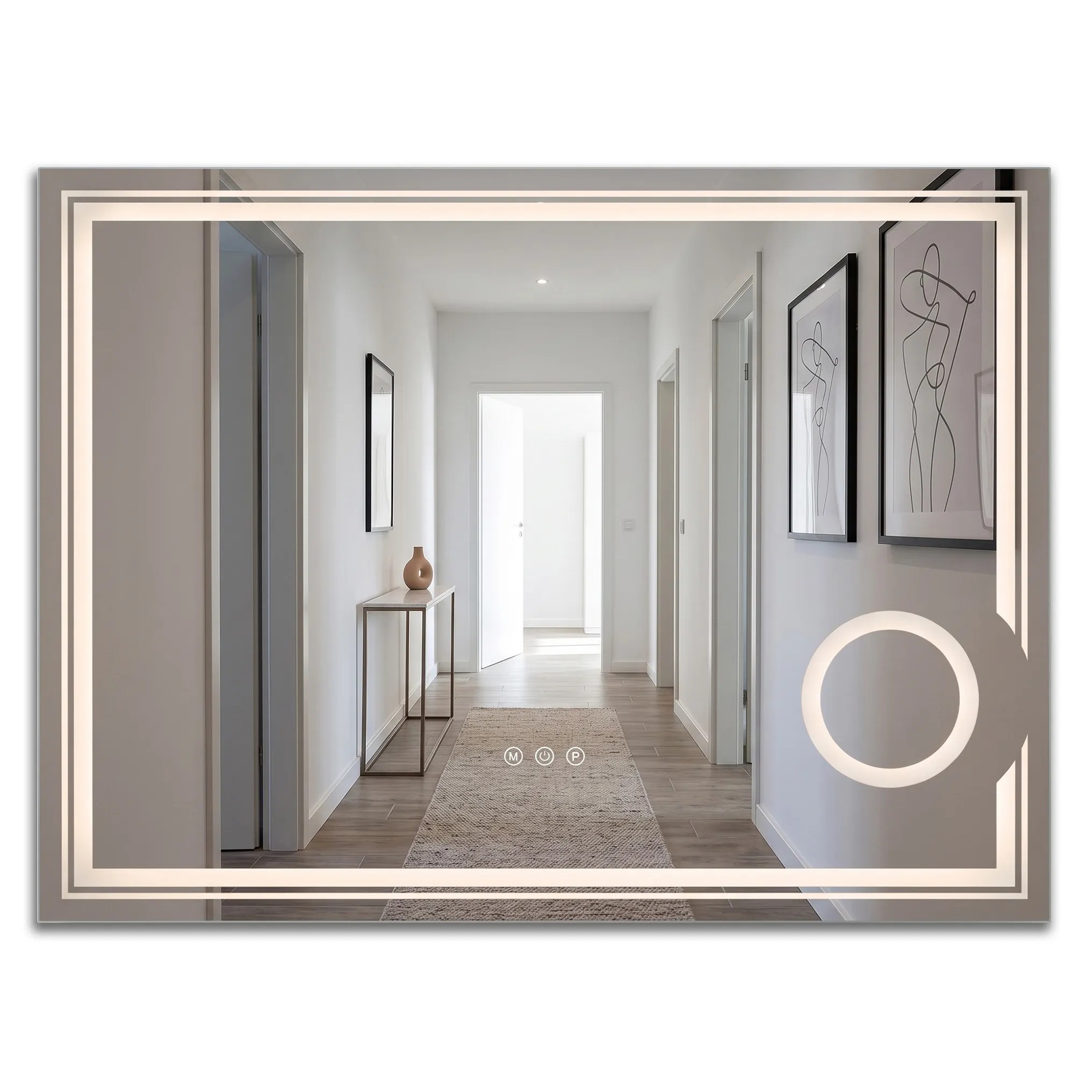 REA spejl Haven 60x80 LED Gennemsigtig 2x80x60cm