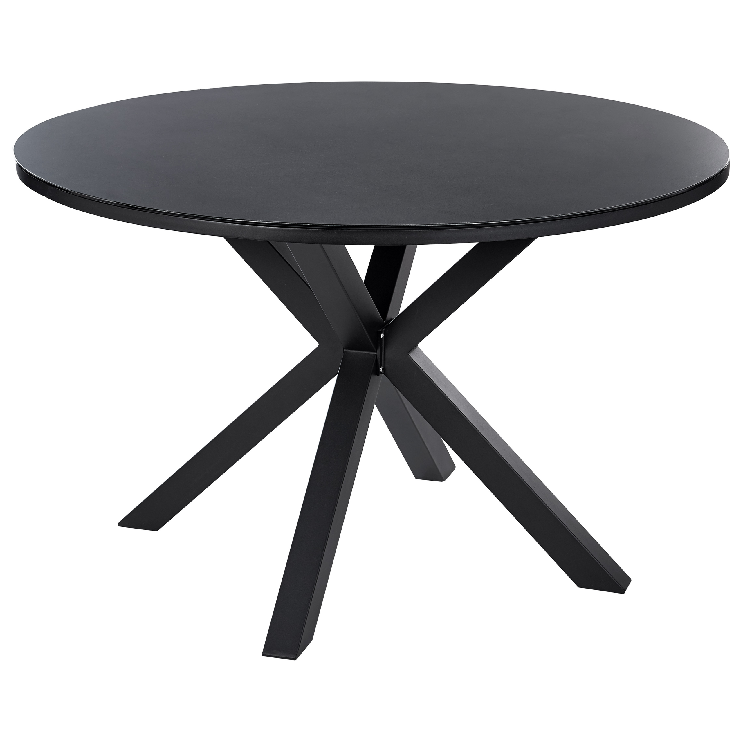 Havebord MALETTO 120 cm 120 cm Glas Sort