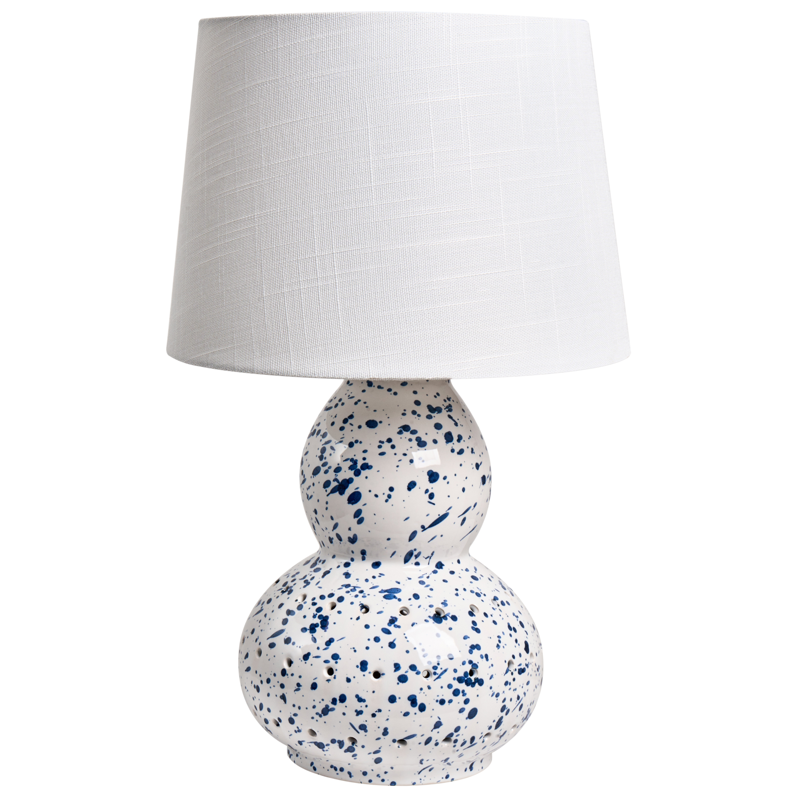Bordlampe MACAL Keramik Hvid/blå