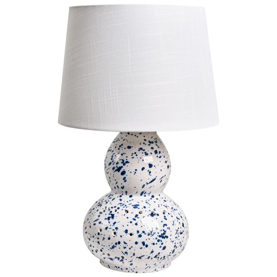 Bordlampe MACAL Keramik Hvid/blå