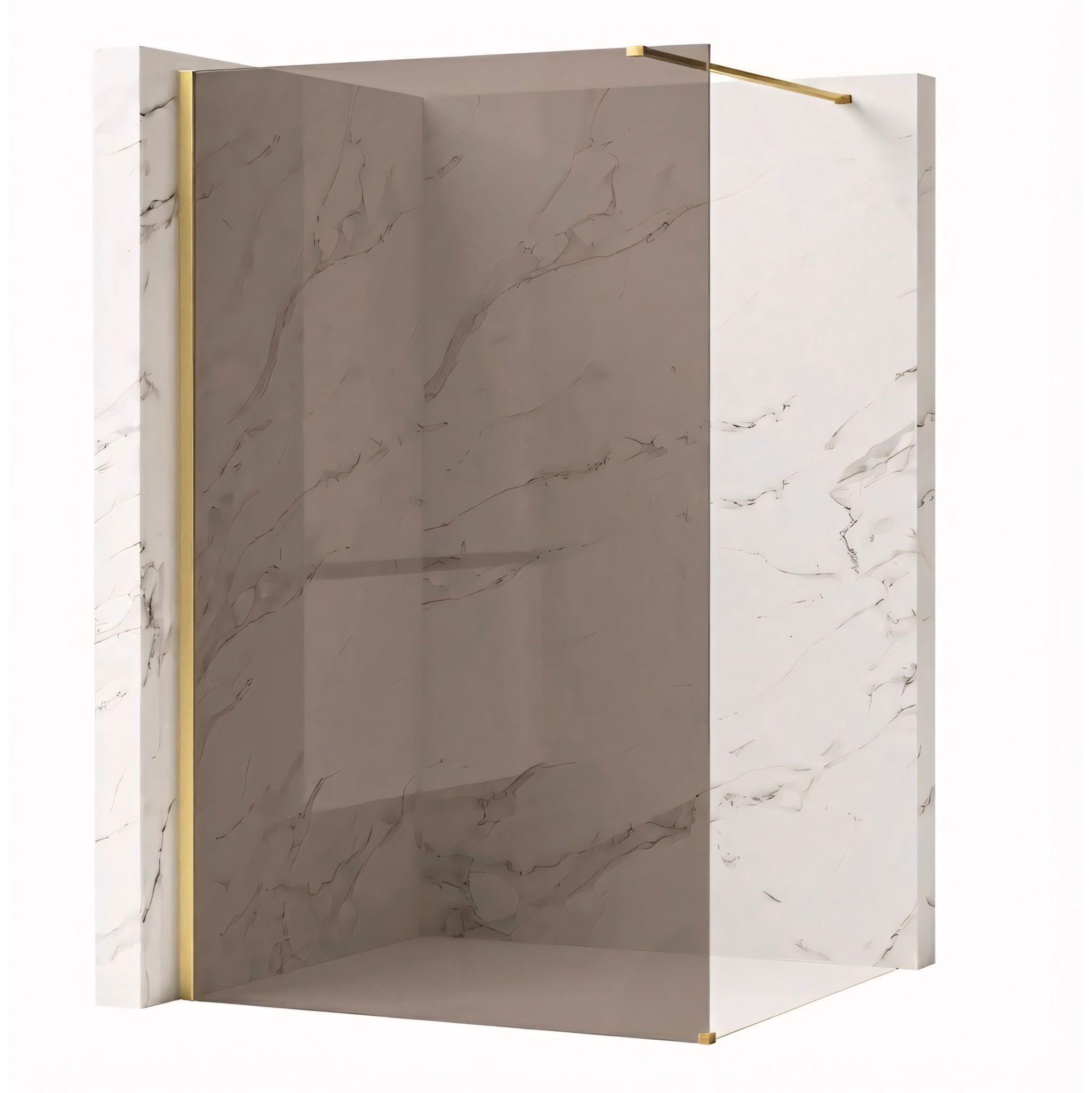 REA brusevæg Flexi brown 100 Børstet guld, 120x100x195cm