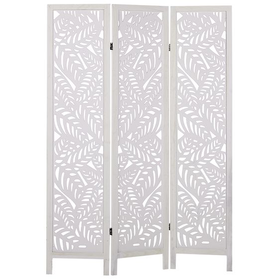 3 panelers rumdeler MELAGO 122 cm 170 cm Hvid