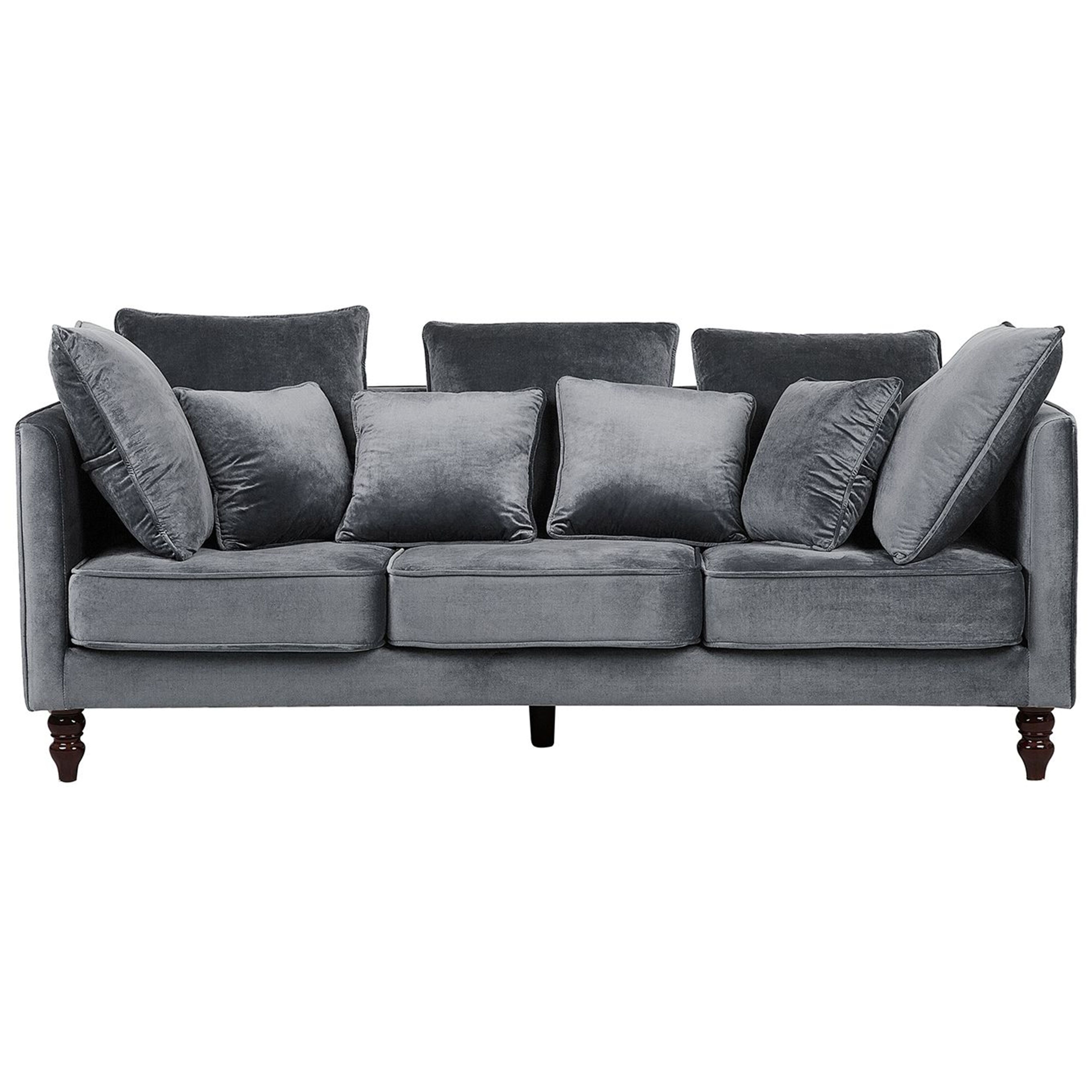 Sofa 3 personers FENSTAD Velour Grå
