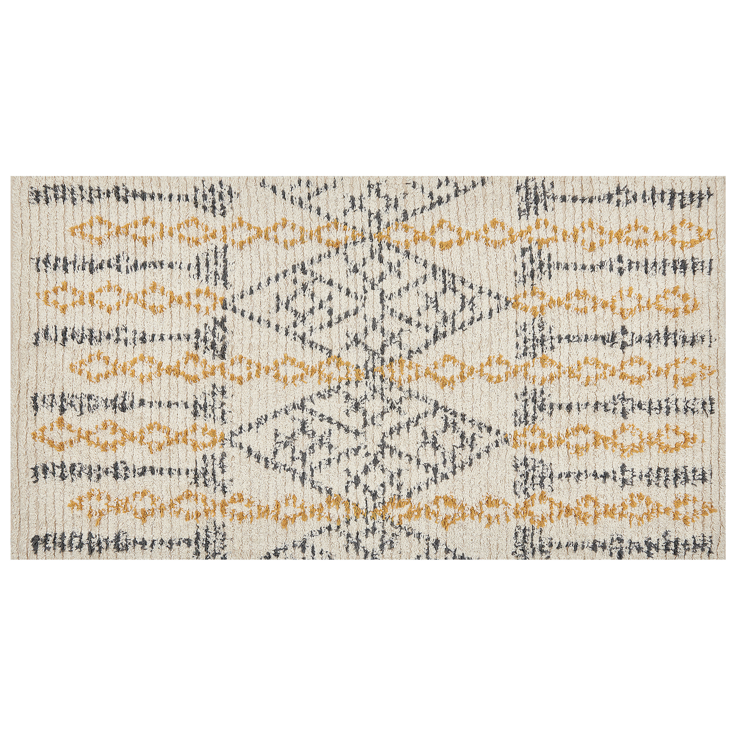 Gulvtæppe KADAPA Beige 80 x 150 cm Bomuld