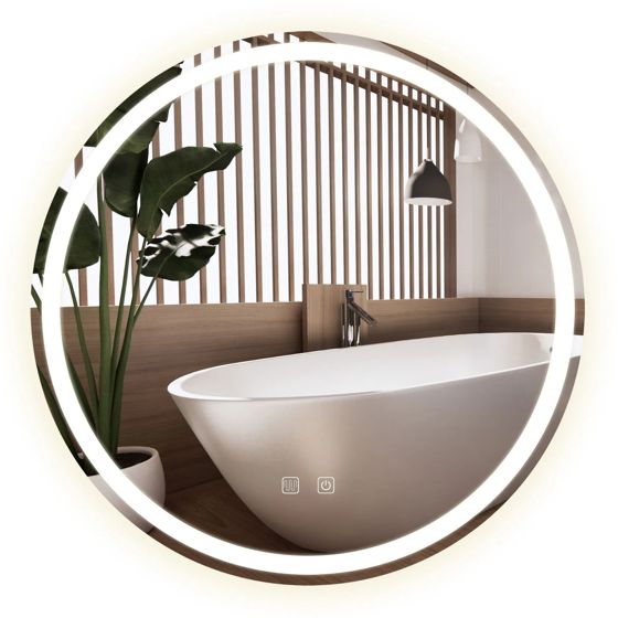 REA spejl BAS 100cm LED Gennemsigtig 2x98x98cm