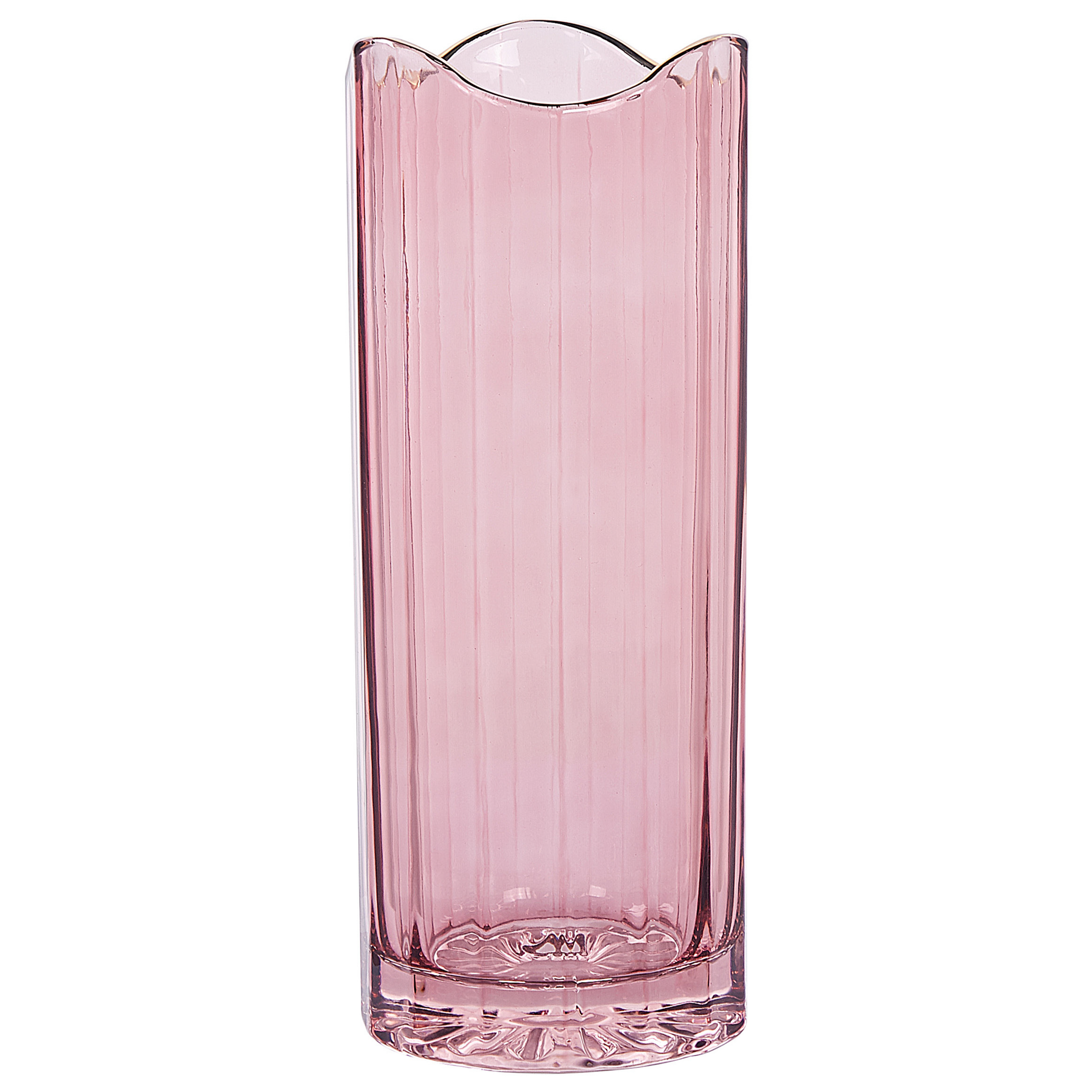 Blomstervase PERDIKI 30 cm Glas Lyserød