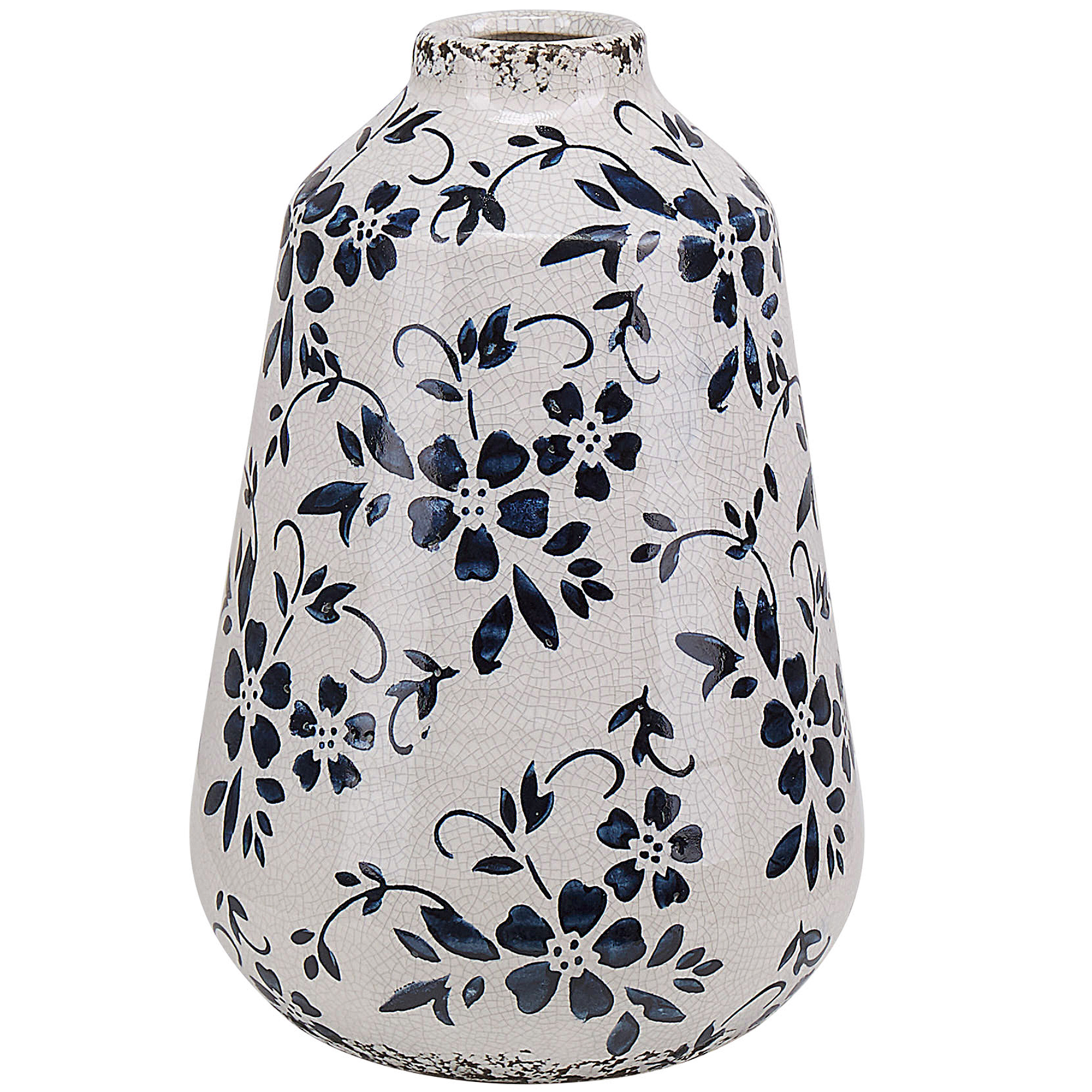 Blomstervase MARONEIA 20 cm Stentøj Hvid