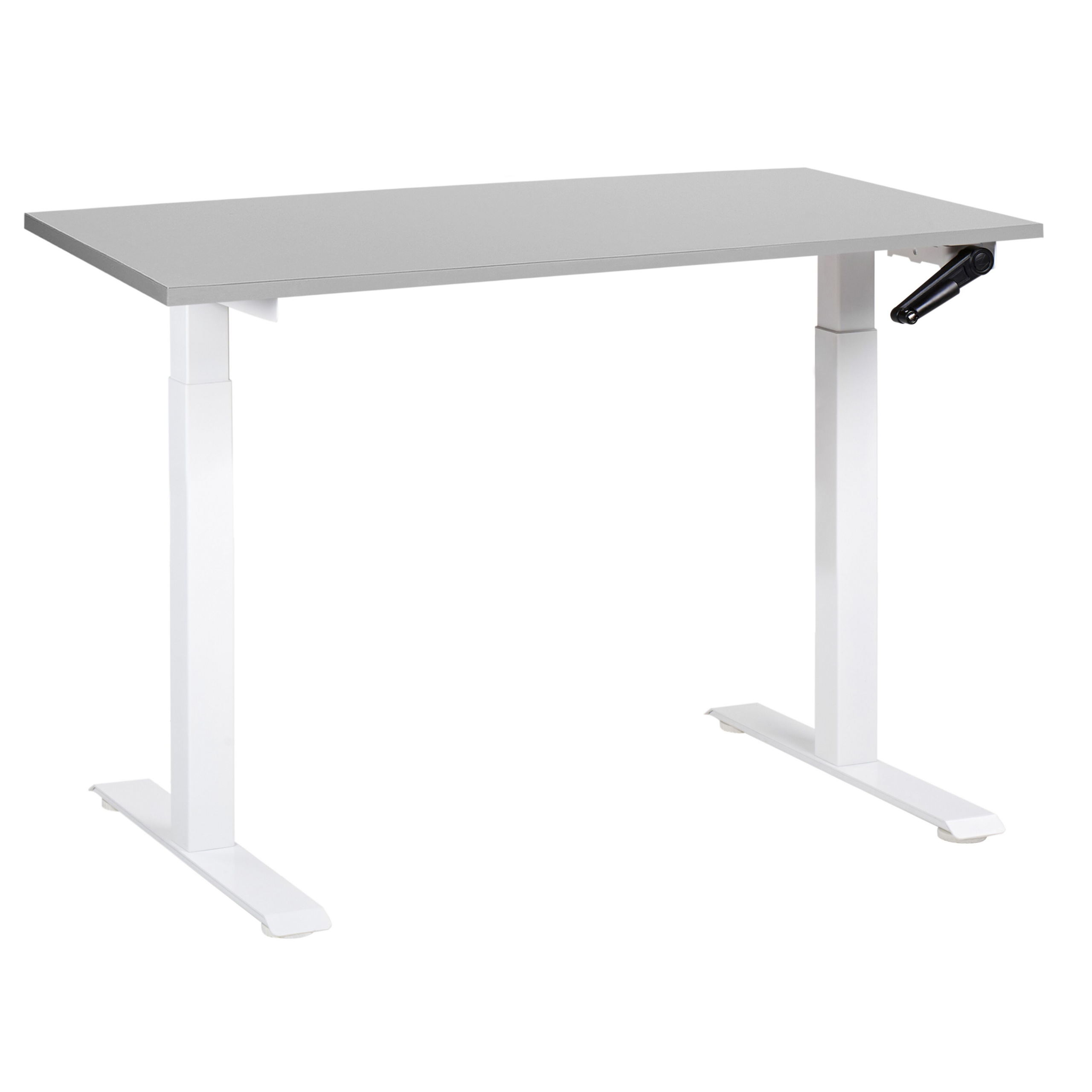 Manuelt justerbart hæve sænkebord DESTINES 120 cm 72 cm Grå/hvid