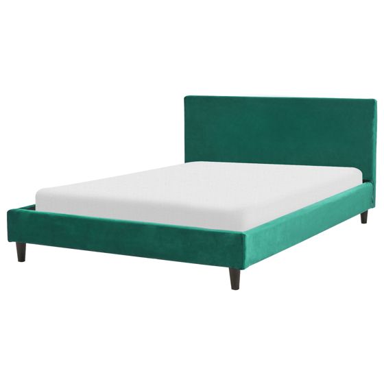 Seng Velour FITOU 140 x 200 cm Mørkegrøn