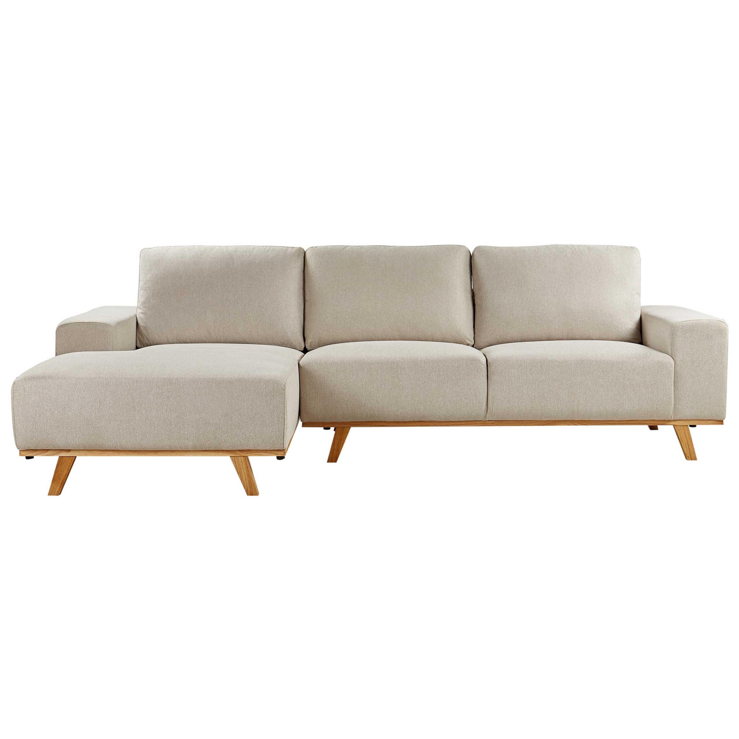 Hjørnesofa 3 personers NORA Lys Beige Højrevendt
